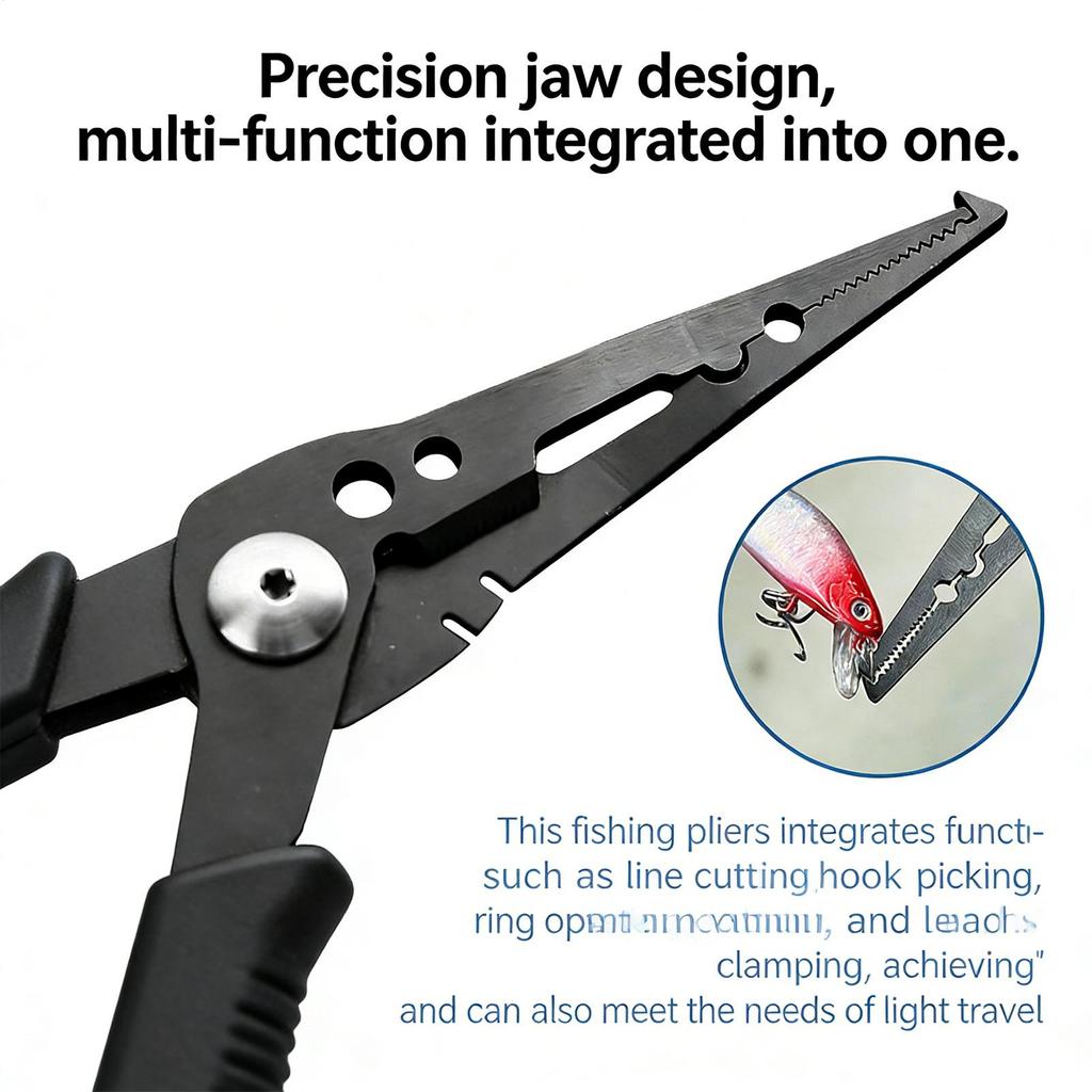 Stainless Steel Fishing Pliers Catfish Saltwater Fishing Pliers Freshwater Heavy-Duty Rust-Proof Fish Hook Remover Tool