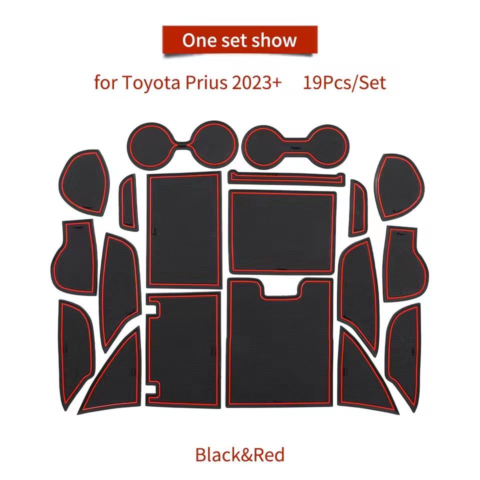 for Toyota Prius 60 2025 2025 Anti-slip Gate Slot Mat Door Groove Pad Cup Holder Car Interior Accessories