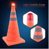 Reflective Stripes Road Cone Barricades Foldable Design Telescopic Folding Cone  Traffic Safety