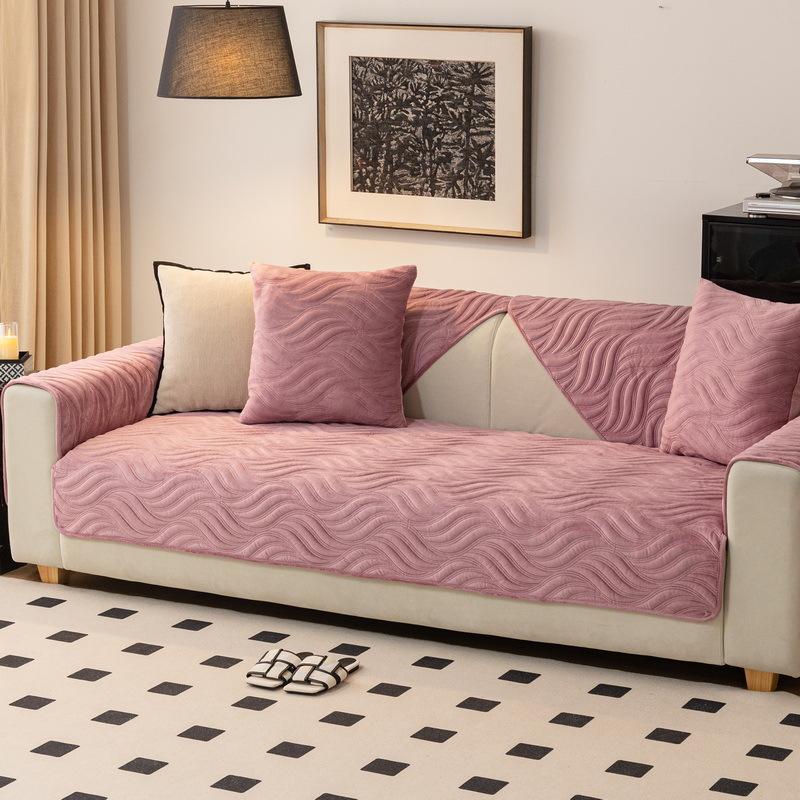 Crystal Fleece Sofa Cushion Winter High-End Four-Season Universal  New Plush Seat Cushion Light Luxury Sofa Cover Towel