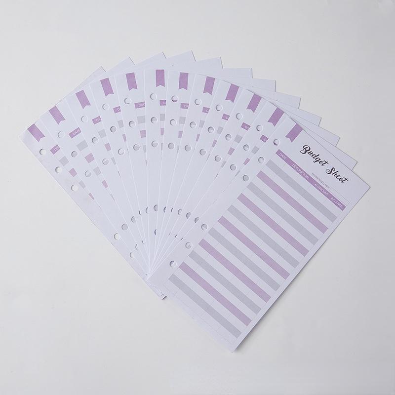 A6 Binder Budget Planner Organizer 6 Ring Binder Envelopes Pockets And 12 Pieces Expense Budget Sheets