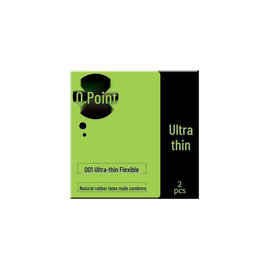 Q-Point Ultra-Thin Ribbed Large Particle Long-Lasting Safety Condoms, Adult Intimate Products.