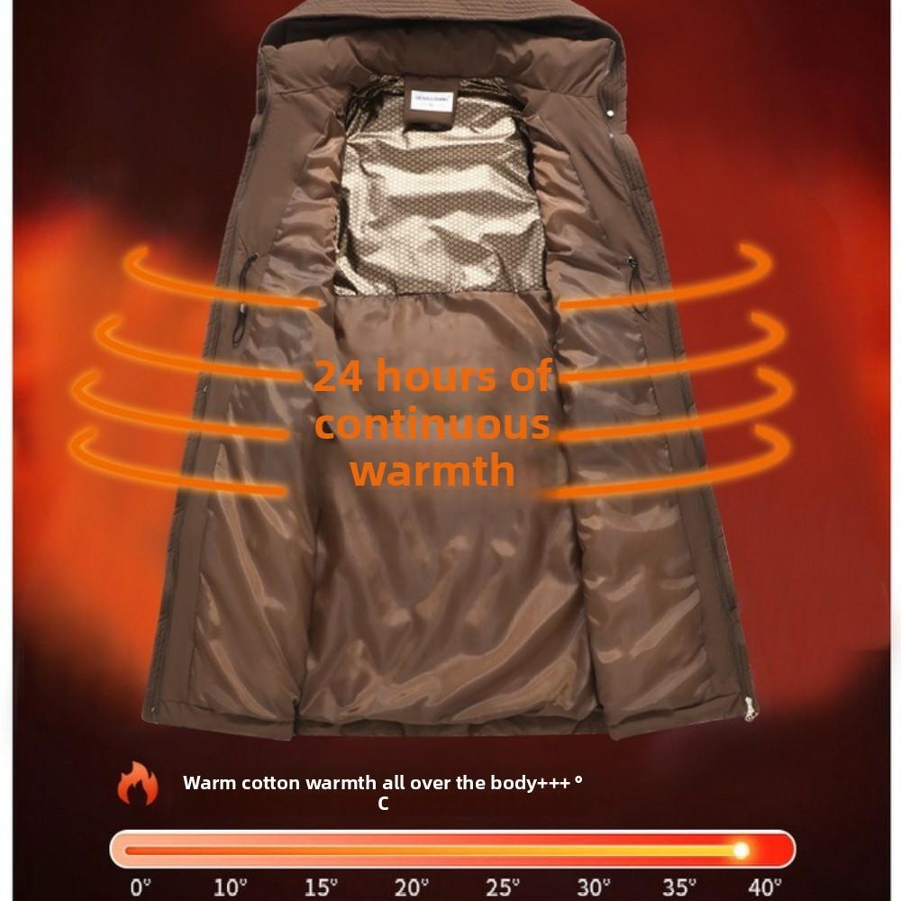 Women's Winter Fashion Loose Waist Detachable Down Cotton Jacket Women's Long Cotton Jacket Women's Coat