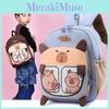 Capybara Themed Children Backpack Breathable Lightweight Cute Schoolbag Cartoon