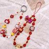 2024 Red Wealth Attraction Handmade Beaded Pendant Wrist Strap for Phones and Handbags