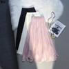 Women's Summer Korean-Style Slimming Chiffon Skirt: Elegant, Full-Skirted Midi Skirt, Long Skirt, A-Line Skirt