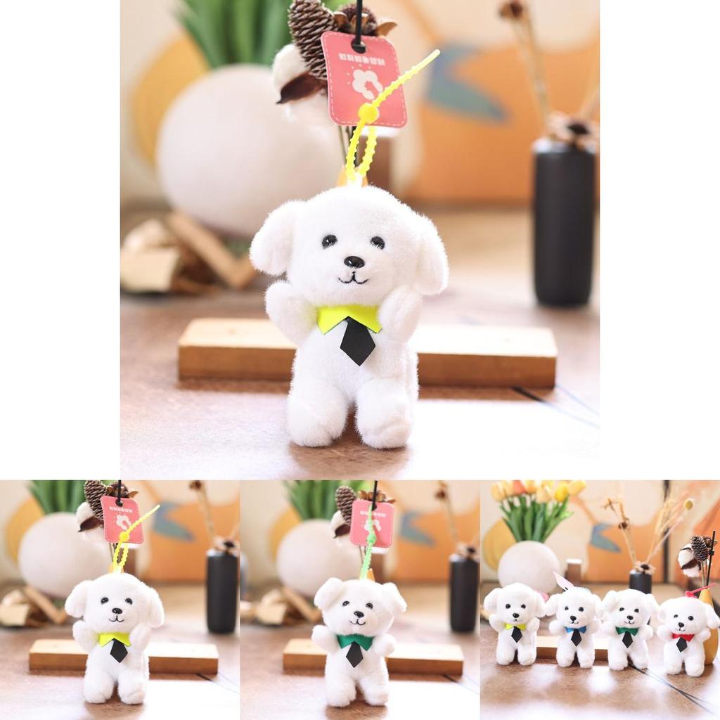 Adorable Dog Plush Toy With Pp Cotton Filling For Bags And Key Holders