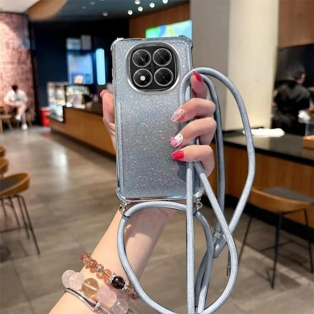 Luxury Plating Shockproof Case For Huawei Nova 14 13 Pro 12 12S 12i 11 10 9 8 7 6 5 Pro SE Crossbody Lanyard Glitter Soft Cover