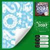 Christmas 2027 Bell and Snowflake Window Clings, Static Decals for Indoor Glass Doors And, Holiday Decor