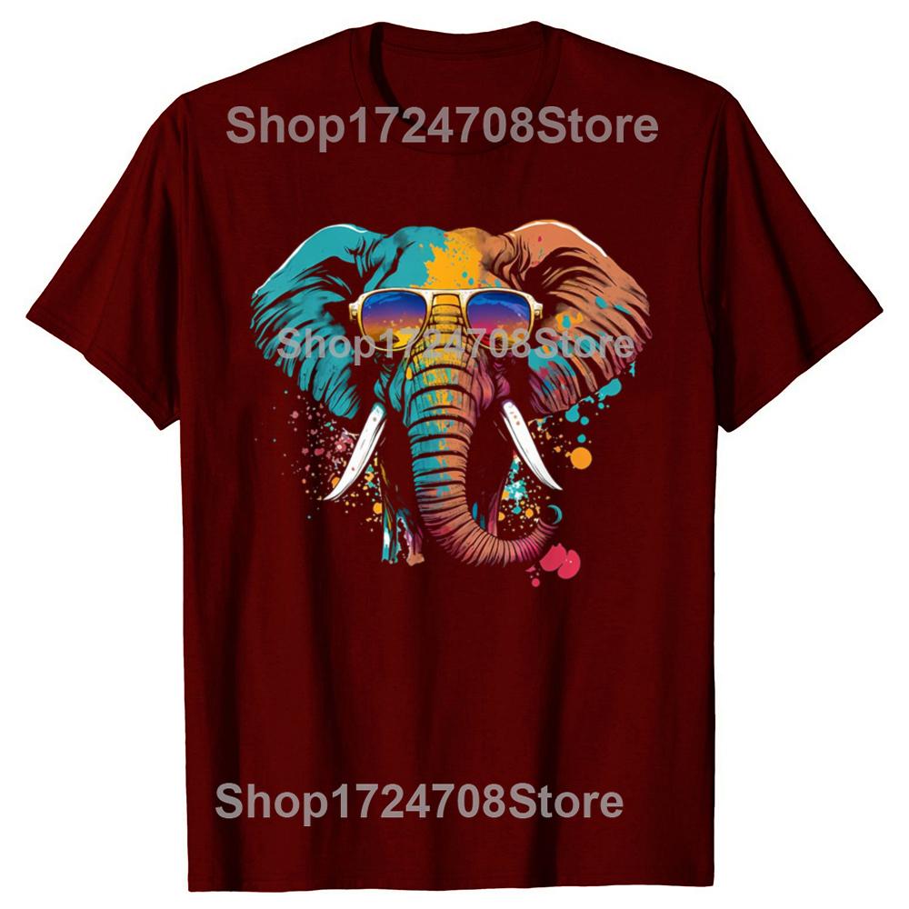 Funny Vintage Cute Elephant Lover Animal Wild Graphic Tshirt Men Women Fashion Oversized Tshirts Mens 100 Cotton T Shirt