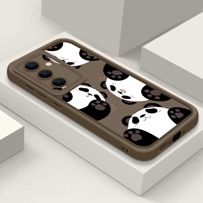 Lovely Baby Panda Print Case For Samsung S26 S25 Ultra S24 S23 S22 Plus S21 FE A15 A16 A17 A35 A36 A37 A54 A55 A56 A57 5G Shockproof Bumper Cover