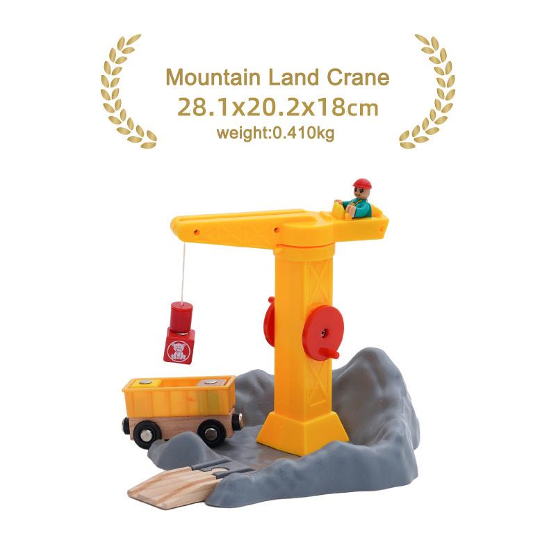 Wooden Track Accessories All Kinds Construction Tower Crane Toys Magnetic Building Compatible with All Brands Wooden Track Toys