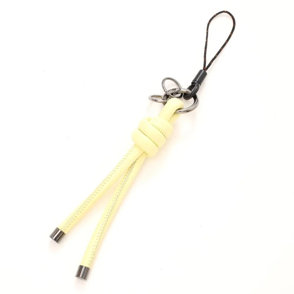 Creative PU Knot Mobile Phone Straps PU Thick Rope Knot Fashionable Keychain Handbag Mobile Phone Ornament