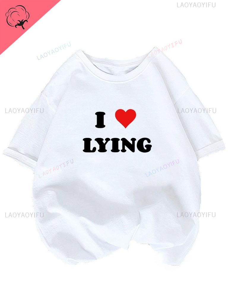 Woman Tshirt I Love Emo Boys T Shirt Short Sleeve Funny T Shirt Print Fashion Harajuku Streetwea Casual  Tops Couple Tees Top