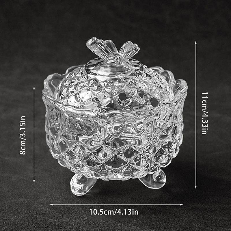 Průhledná skleněná dóza Skladovací dóza Svatba Dóza na cukroví Dóza na vosk Skleněné nádobí s víčkem Místo Šperkovnice