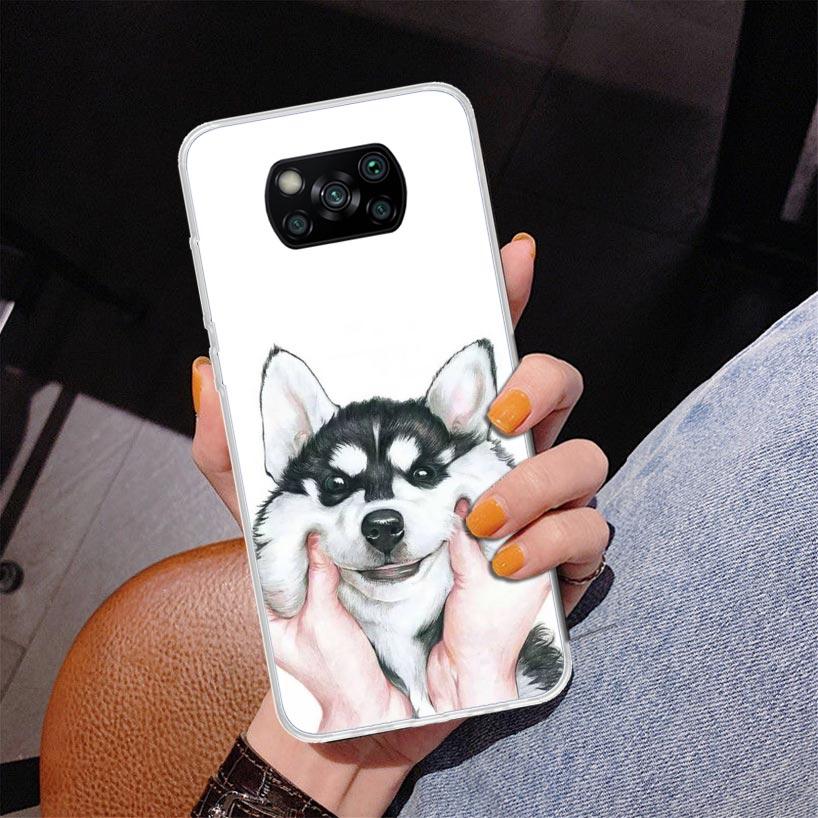 Siberian Husky Dog Phone Case For Xiaomi Poco X7 X6 X5 Pro F7 Ultra Redmi 15C 15 13C 13 12C 12 10 10A 10C 9 9A 9C 9T Cover Poco