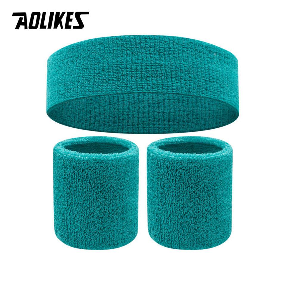 Aolikes Sports Headband Sweatband Stretch Elastic Outdoor Sport Sweat Headband Wristband Women Gym Running Tennis Headwrap