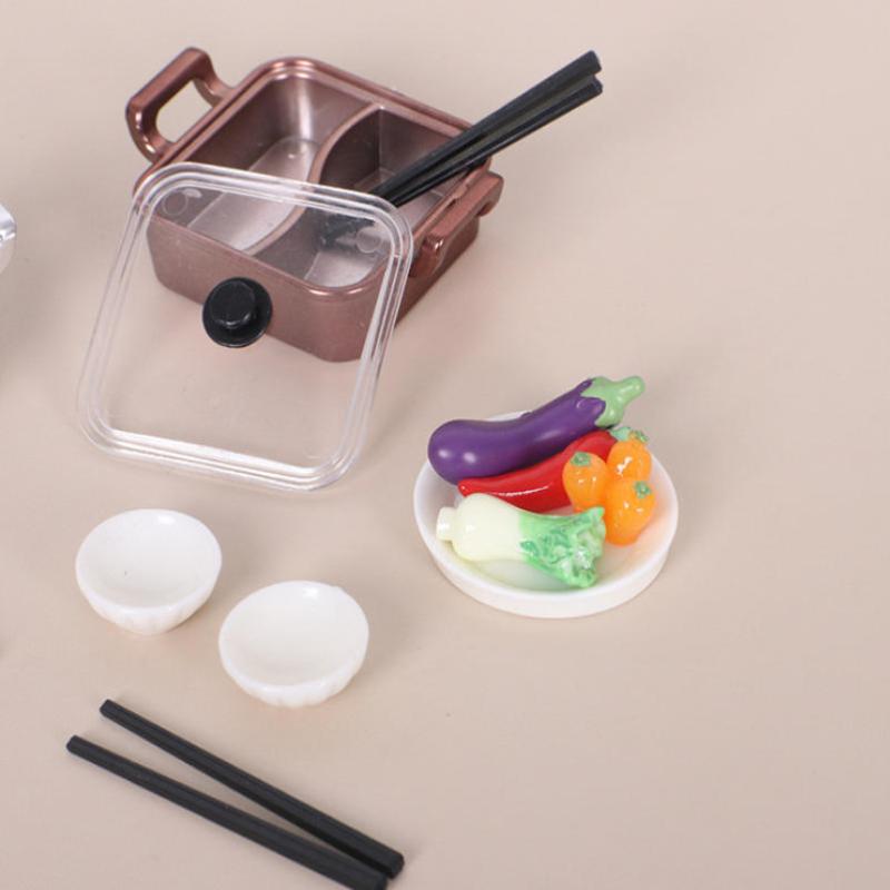 1 Set Doll Kitchen Cookware Baking Supplies Decor Toy 1/12 Dollhouse Mini Kitchenware Kit Model Micro Scene Construction Props