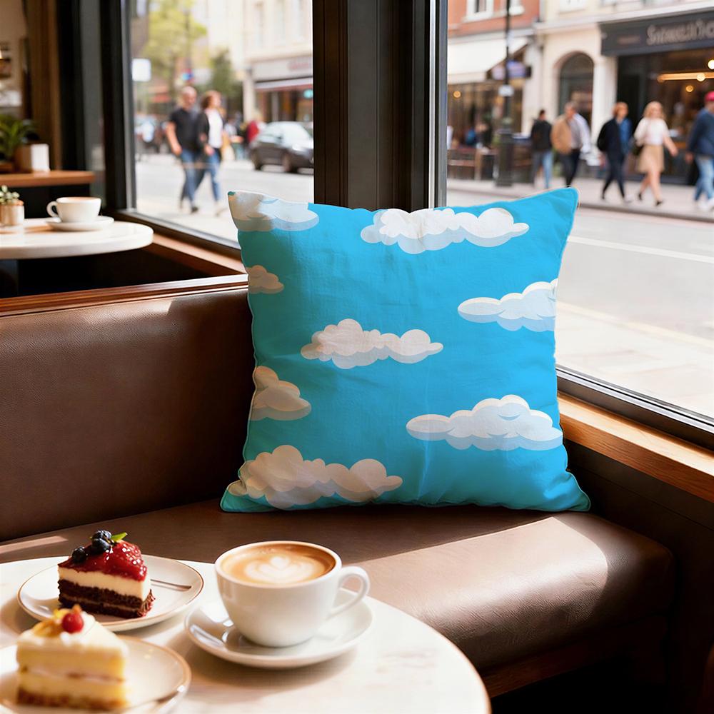 White Cloud Texture Cushion Cover Decorative Cushions Covers Cover Sofa X Pillow Piece X X Pillowcase