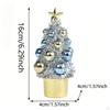 Christmas Tree Statue Artwork Birthday Gift Decorative Figurine Ornament for Cabinet Office Living