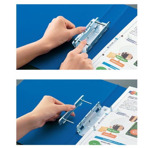 KOKUYO Fu-1650B Tube File M Type A4 Vertical 50mm Binding 2 Holes Blue