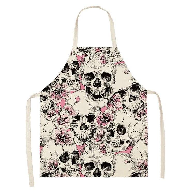 Bytové dekoraceKuchyněPečící doplňkyKuchyňská zástěraDoplňky do kuchyňského nádobí s motivem lebkyZástěry série Flower Skull