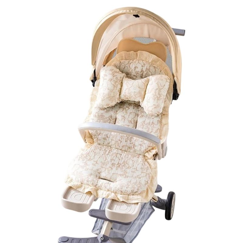 Infant Strollers Seat Liner Pad Provide Better Support for Various Models Travel Friendly Design Pram Cart Cushion