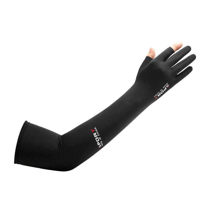 Ice Silk Sunscreen Sleeves, the Same Style for Men and Women, Outdoor Sports Cycling, Driving, Thin Breathable, Non-slip and Sweat-proof Finger Gloves