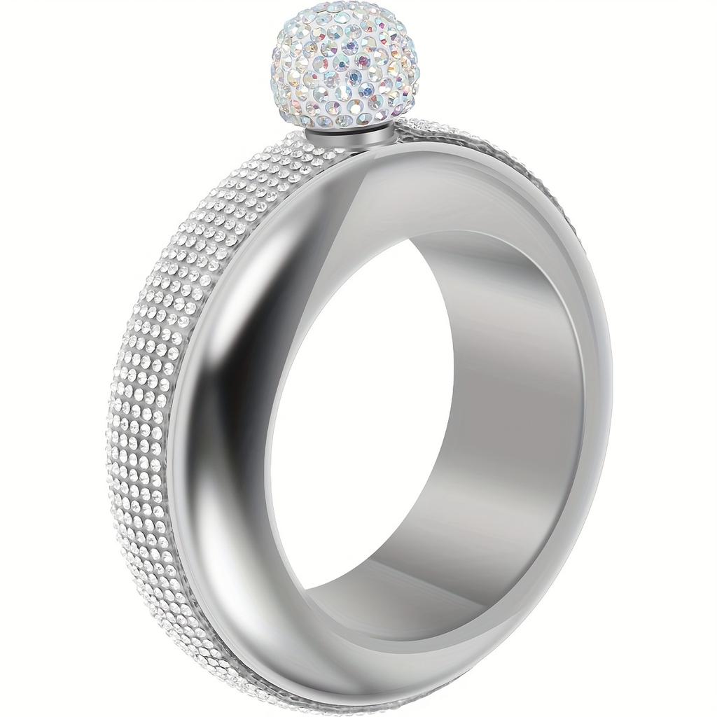 1pc Fashionable Stainless Steel Bangle Flask for Ladies - Discreetly Hides Wine, Cocktails & Spirits - Perfect Party Accessory for Summer Entertaining