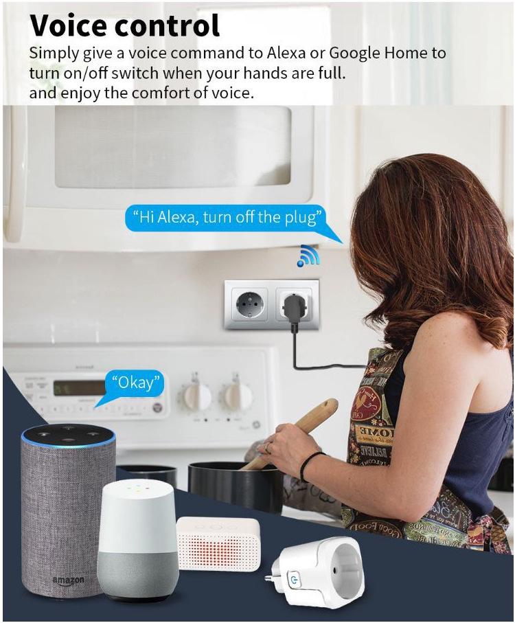 UK WiFi Smart Plug – HomeKit & Alexa Compatible, Voice/Timer Control