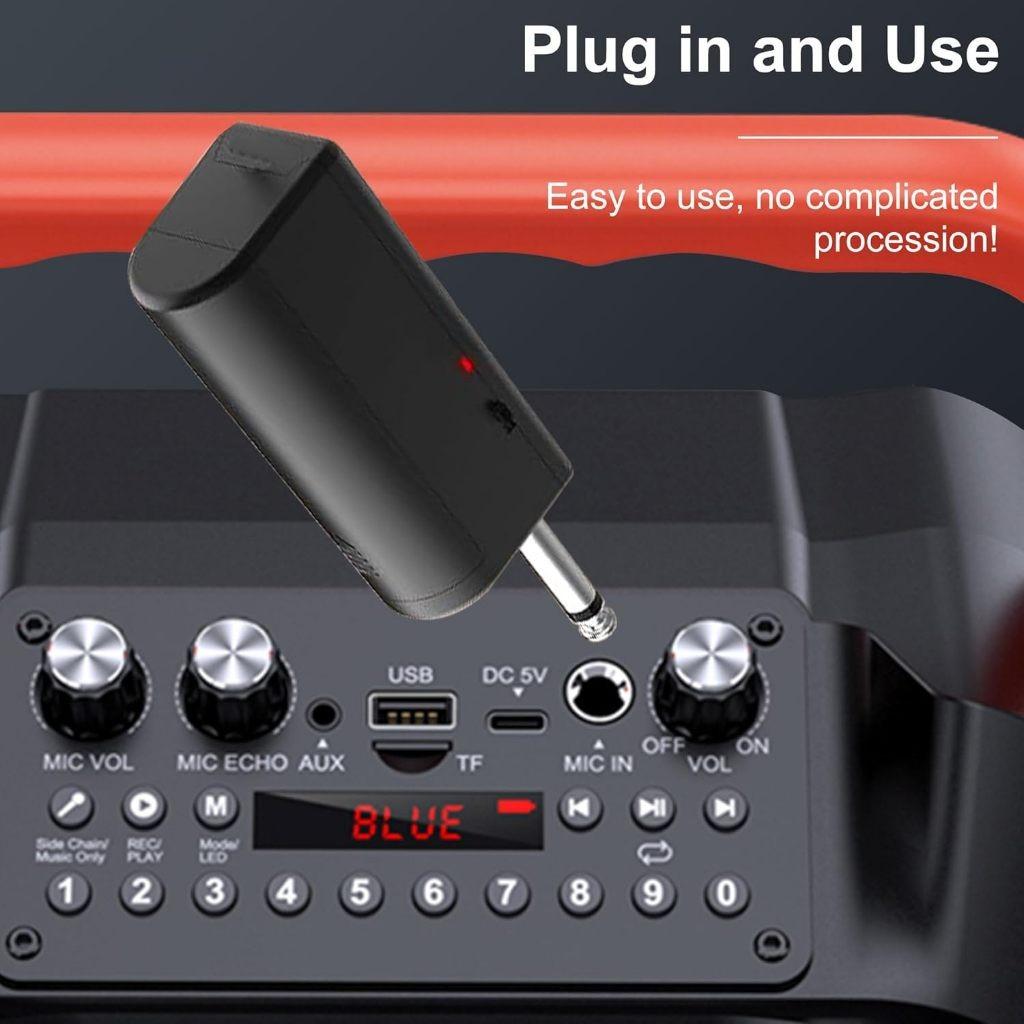 Wireless Microphone Karaoke Dual Handheld Dynamic Microphone with Rechargeable Receiver for Wedding Party Speech Church Club