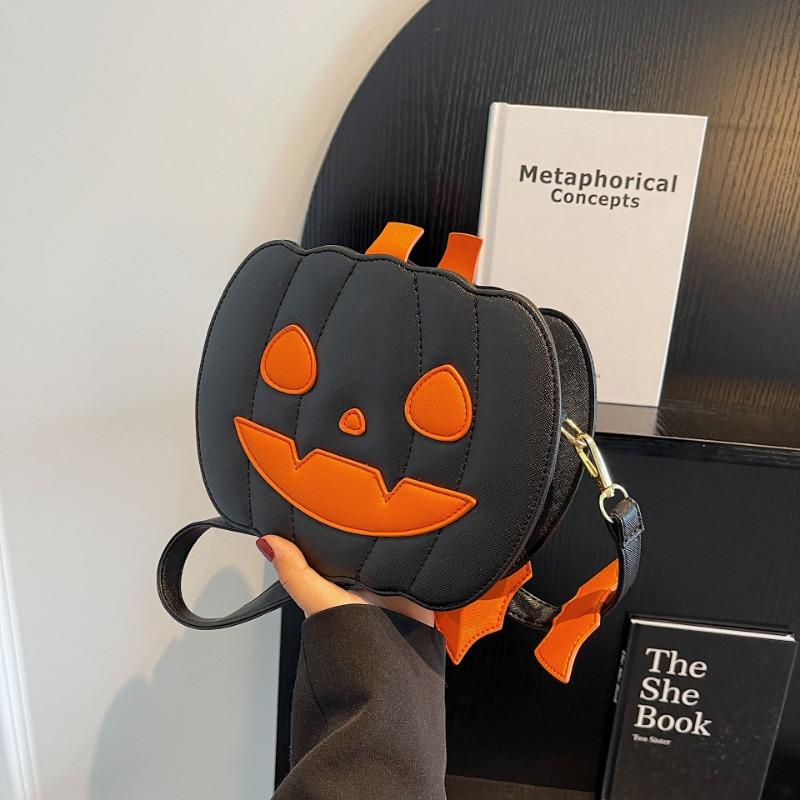 Halloween Funny Pumpkin Bag Fashion Personality Creative Trendy Shoulder Women's Bag Cartoon Oblique Span Bag
