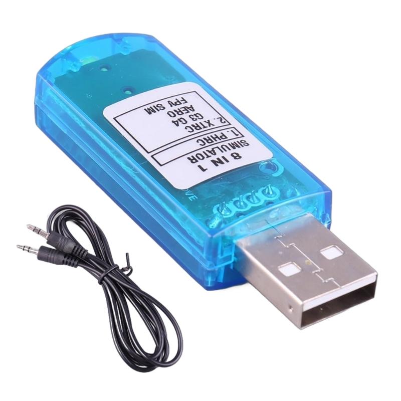 

8-в-1 USB-симулятори польотів FPV-пристрої для літаків, вертольотів, контролерів з кабелем для навчання та відпрацювання льотних навичок 1