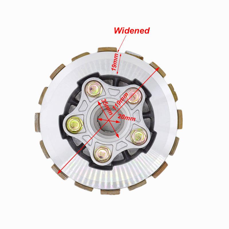 Motorcycle Clutch Parts Drum Hub Assembly With Widen Friction Pressure Plate For Honda CRF230 CRF 230 Brasil  7pcs Friction Disc
