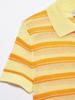 2026 Summer Yellow Striped Short-Sleeved Women's Knitwear