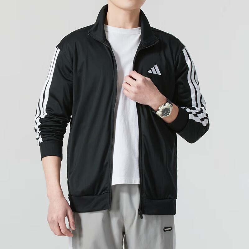 Adidas Sportswear Fitness Training Running Exercise Casual Wear Knitted Jacket Top