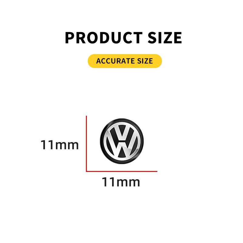 Pro VW Volkswagen Jetta MK5 Golf 11mm Kovová nálepka na dálkový ovladač auta Hliníková ozdoba Dekorativní samolepka Pro Volkswagen CC Lavida Cad