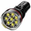 High Power 8-LED Flashlight Ultra-bright Long-range USB Rechargeable Flashlights with 3 Lighting Modes Emergency Torch