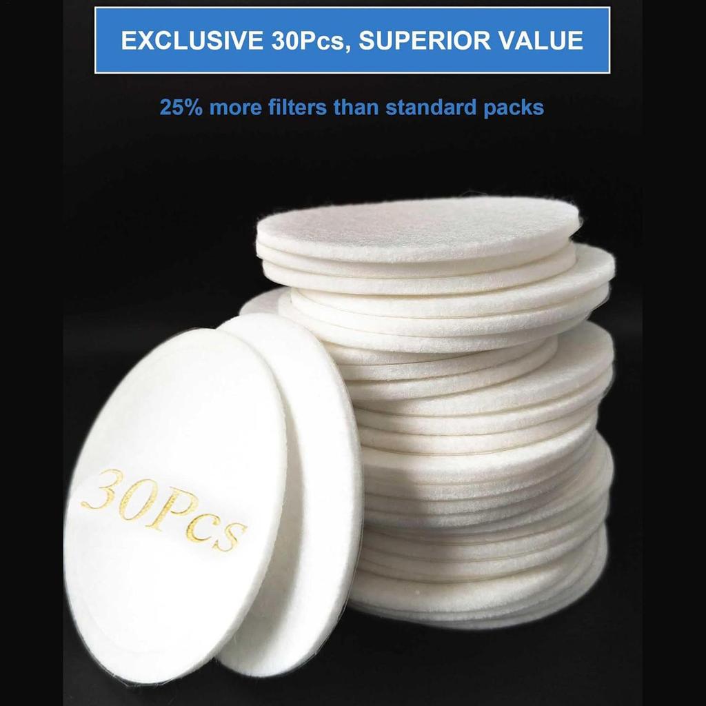 30Pcs Monotub Water Filters Adhesive Reusable Breathable Pads for Mushroom Growing Supplies Indoor Outdoor Lab