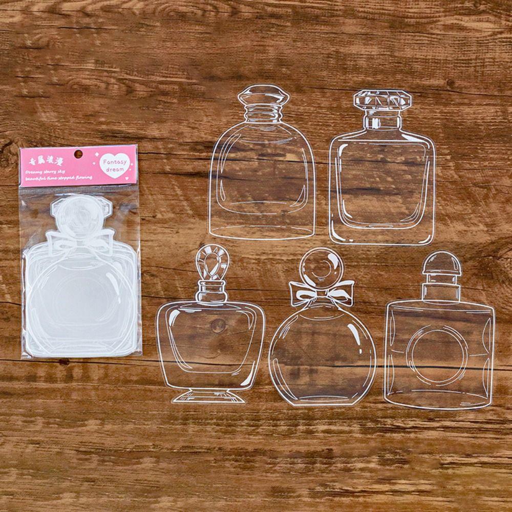 20PCS DIY PET Stickers Transparent Flower Page Clips Pressed Flower Bookmark  Reading Lovers