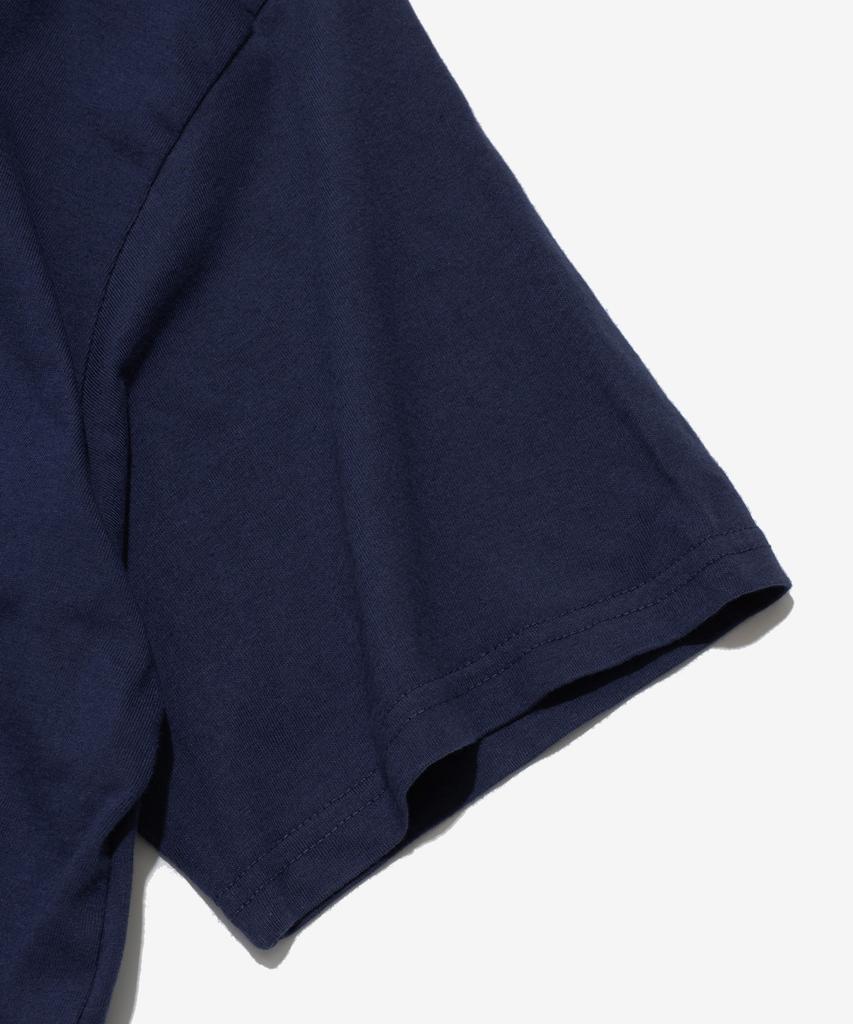 Wogseuaenko Layered Washed Short Sleeve T-Shirt (Navy)