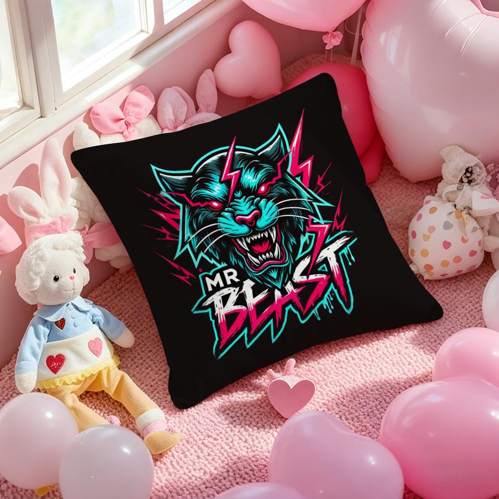 Mr Gaming BeastES Blogger Pillow Case Soft Plush Fabric DoubleSided Printed Cushion Cover Warm Winter Sofa Pillow Case