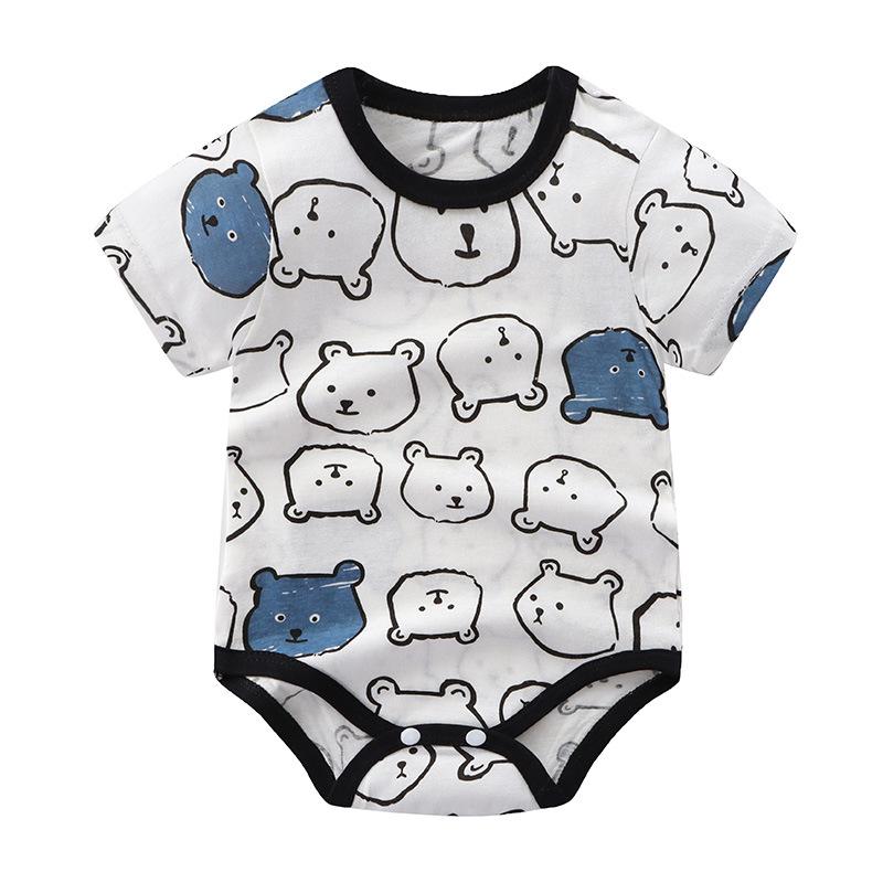 Summer Baby Rompers with Cartoon Prints – Lightweight Newborn Rompers less