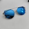 Women Brand Designer Metal Luxury Sun Glasses Retro Cat Eye Sunglasses Female  Blue Pink Vintage Fashion De S