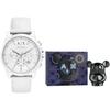 Armani Exchange AE Armbanduhr Quarzwerk Silikonarmband Weißes Zifferblatt Herrenuhren AX1325
