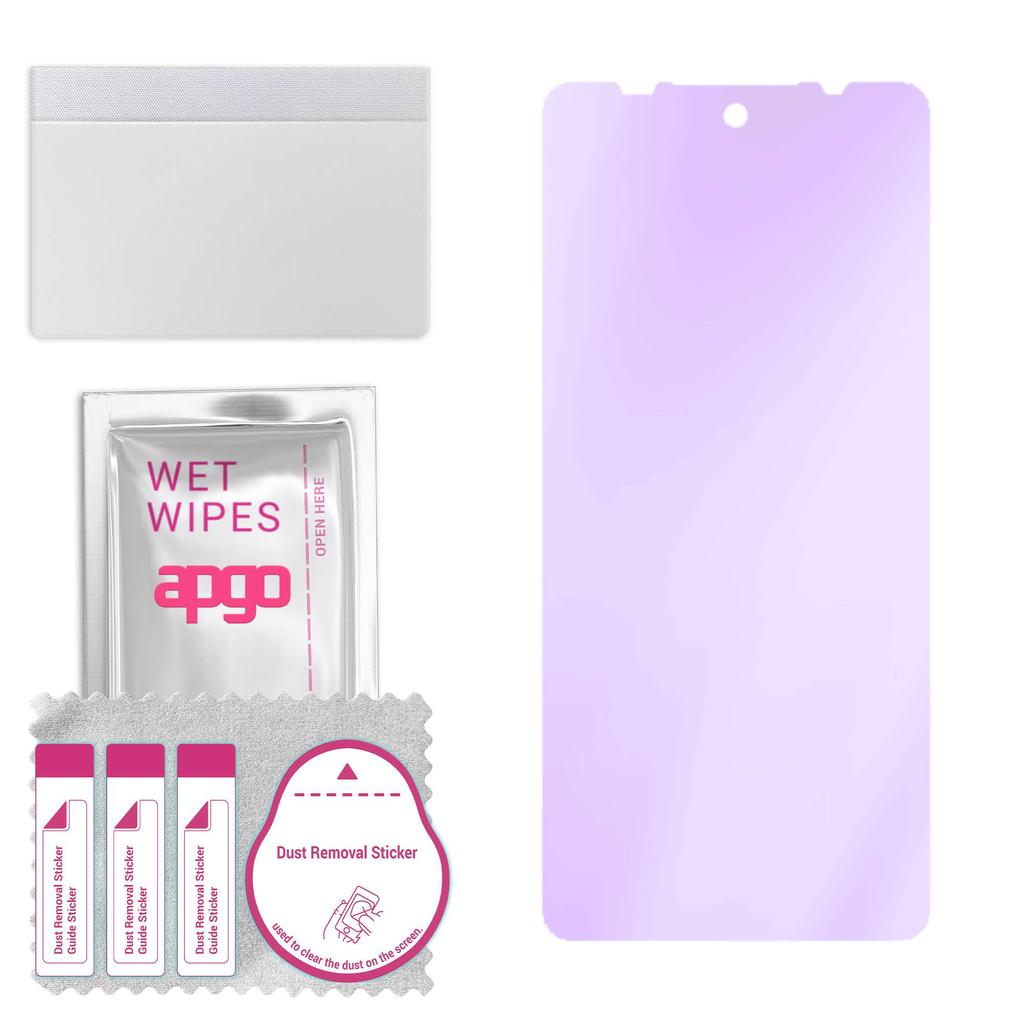 apgo Vetro protettivo ibrido 9H Anti-Blu compatibile con Ulefone Armor 10 5G, vetro nano flessibile, ottimo sostituto per il vetro temperato, antigraffi