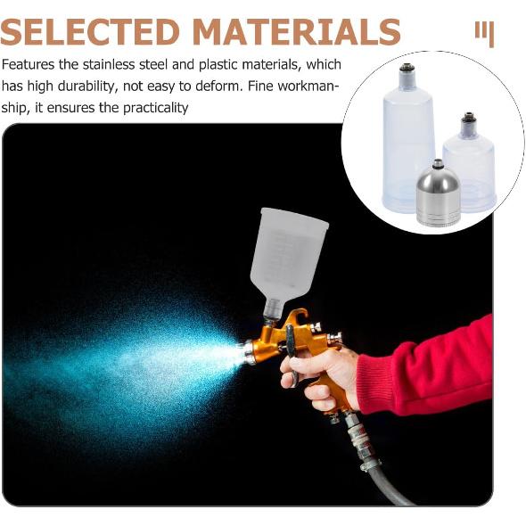 3Pcs Glass Airbrush Paint Bottles Empty Paint Dispenser Storage Jar for Airbrush Painting Glass Portion Bottles