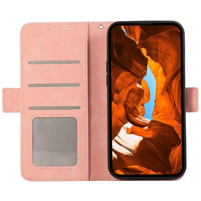 ABEEL For Motorola Moto G15 4G/G05 4G Case PU Leather Folio Stand View RFID Blocking Phone Cover