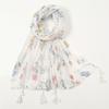 Newest Flower Printed Scarf Hijabs Tassels Women Shawls Cotton Muslim Hijab Headscarf Wraps Large Size Fashion Head Scarves