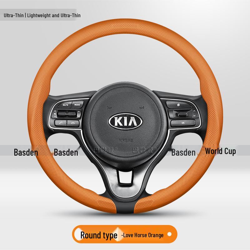 Kia Car Steering Wheel Cover for Seltos, Sonet, Sportage, Sorento, Carnival, K5, Niro, K3, Soul, EV6
